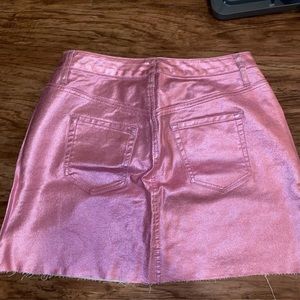 Hot pink metallic skirt